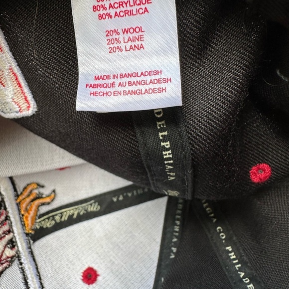 MIAMI HEAT Mitchell n Ness Hat Black Red Embroidered Brim Snapback Cap - Picture 7 of 8